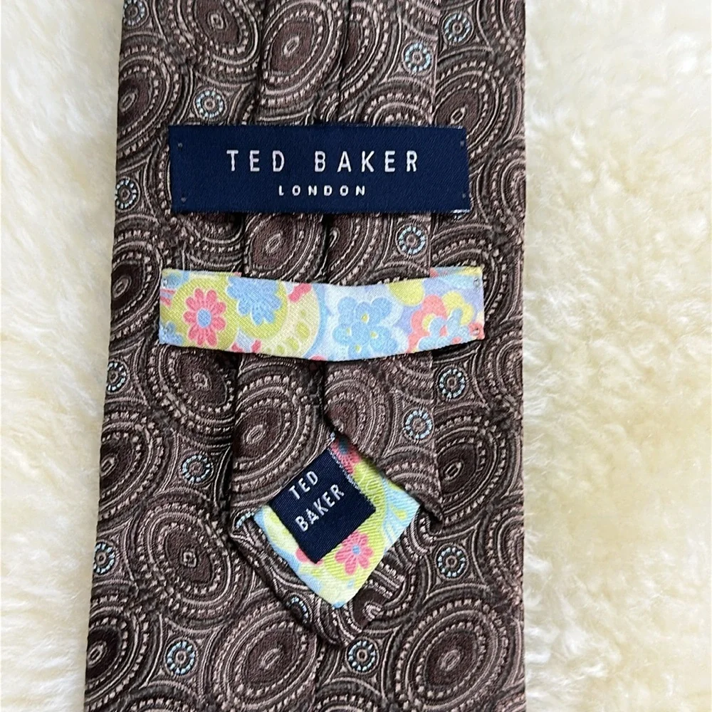 TED BAKER LONDON Men’s 100% Silk Tie Hand Tailored in USA
